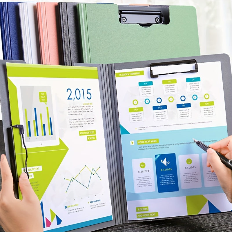 A4 Folder Writing Board Memo Clipboard Double Folder Test Paper Storage Storage Box School Supplies Office Stationery