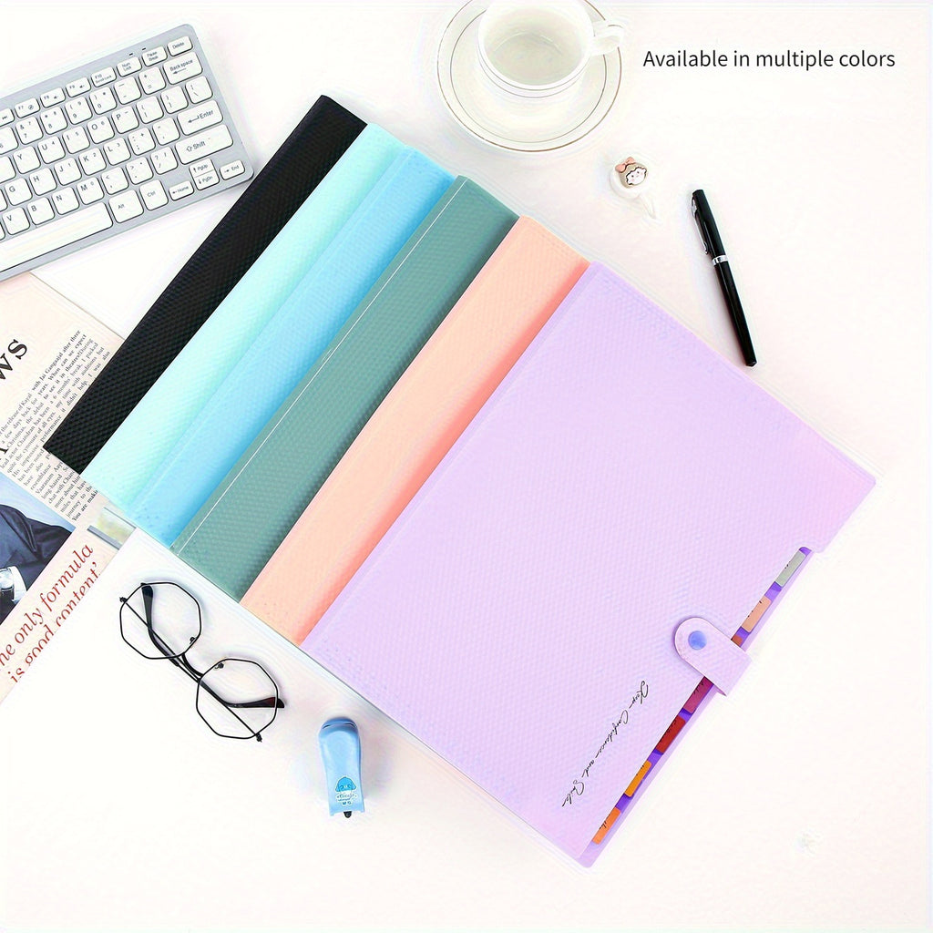 5\u002F8\u002F12-pocket Organ File Bag Expansion Clip, 9.45*12.8 Inches, Suitable for Important Documents. It Comes with a Label and Is a Portable Storage Bag, Suitable for Use in Offices, Homes and Schools
