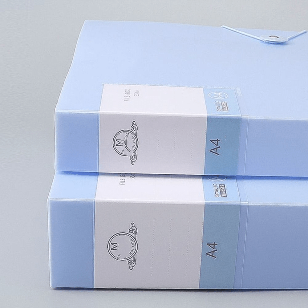 5pcs Morandi Color A4 File Organizer Box Dustproof Document Case 5 Color File Paper Organizer For Personnel Division