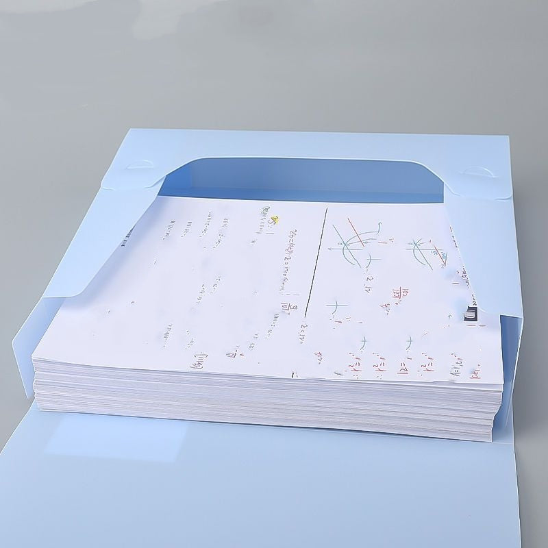 5pcs Morandi Color A4 File Organizer Box Dustproof Document Case 5 Color File Paper Organizer For Personnel Division