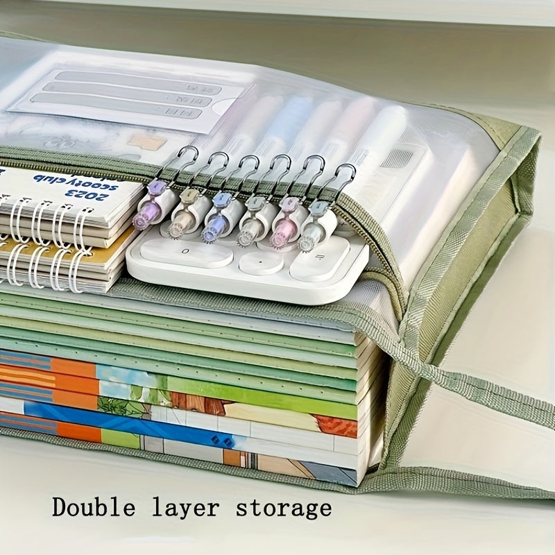 4pcs Large Capacity A4 Clear Mesh File Organizer • Spacious and Portable Document Storage Bag • Multi-Layer Compartments, Full Zipper Closure • Clear Label Slot, Hanging Handle • Business Meeting File Folder, Student Homework Bag