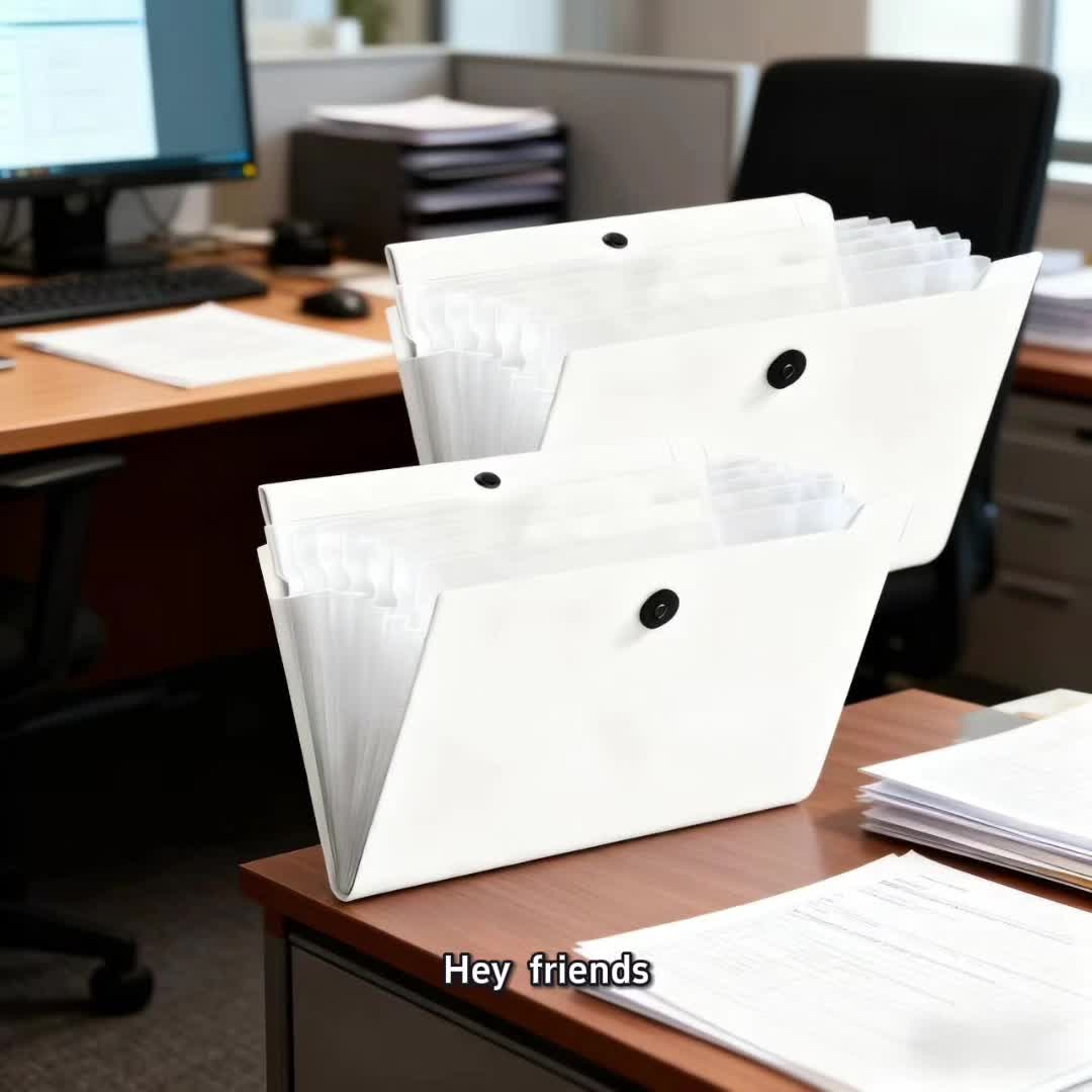 Expandable File Organizer in Light Blue A4 Size with a Handle, Suitable for Students, Business Use, And Travel