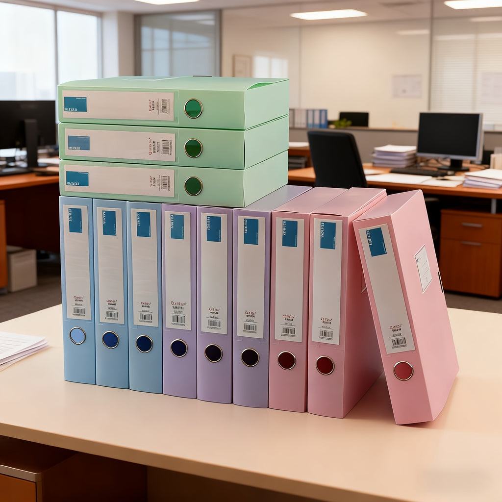 Set of 12 Thick A4 File Boxes for Office Document Storage And Receipt Organization