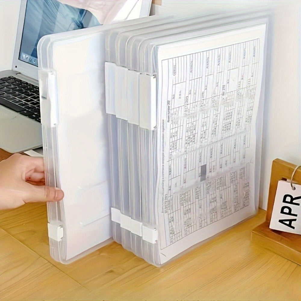 5pcs A4 File Storage Box, Transparent Data Archive Storage Box, File Sorting Box Suitable for Home, Office, School