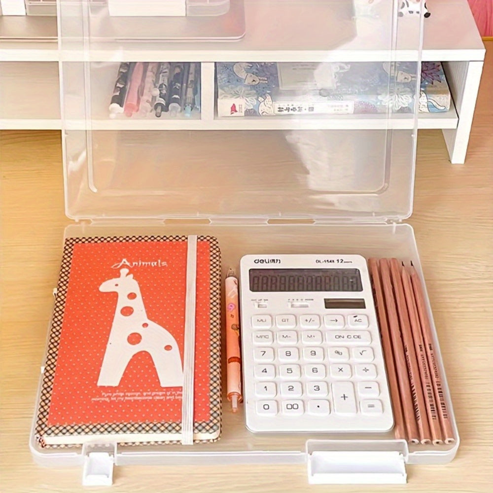 5pcs A4 File Storage Box, Transparent Data Archive Storage Box, File Sorting Box Suitable for Home, Office, School