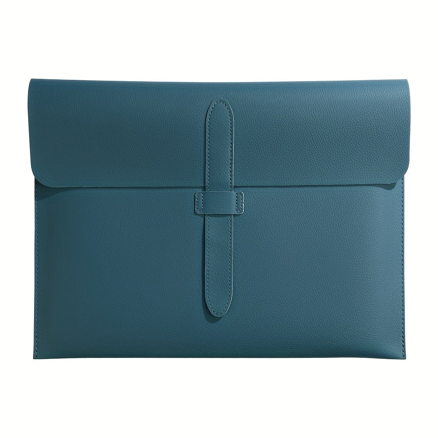 A4 Thickened PU Document with Lychee Pattern, Large Capacity, Anti-Drop Office Storage