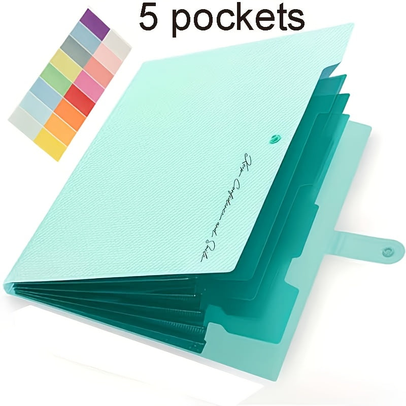 5\u002F8\u002F12-pocket Organ File Bag Expansion Clip, 9.45*12.8 Inches, Suitable for Important Documents. It Comes with a Label and Is a Portable Storage Bag, Suitable for Use in Offices, Homes and Schools