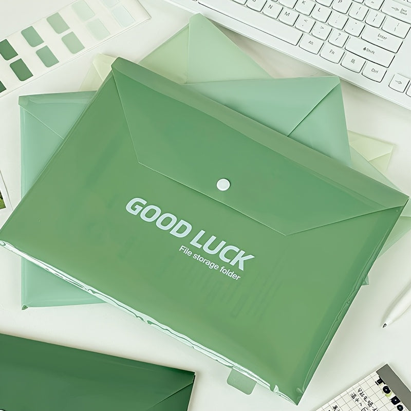 Morandi Style Set of 5 Gradient Color Folders - Thick And Spacious, Document Bags, School Supplies, Student Essentials, Office And Home Exam Paper Organizers - Durable Plastic File Organizers with Labeled Space, Office Accessories | Transparent Fold