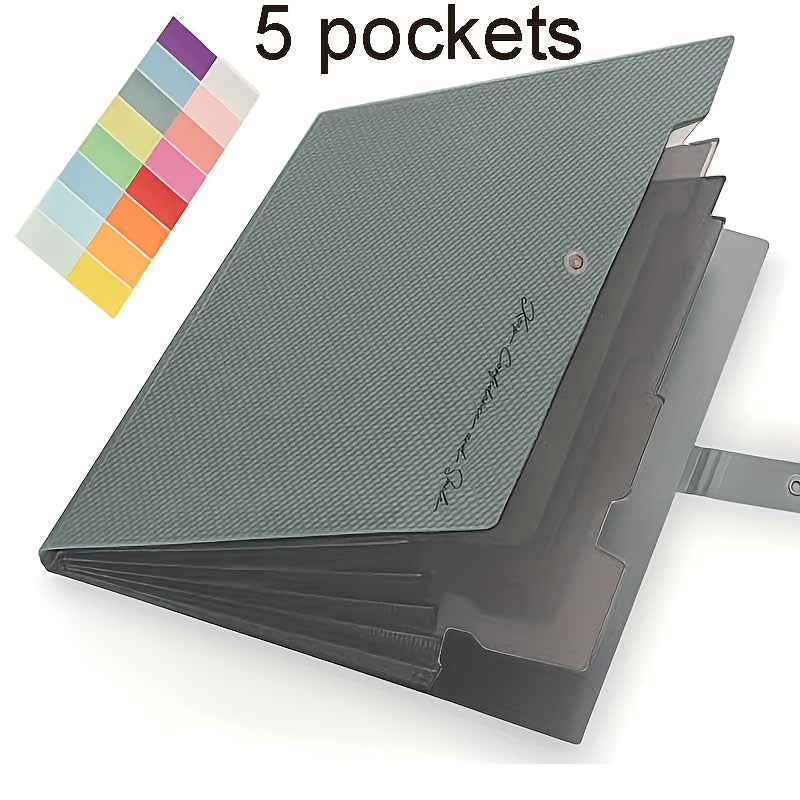 5\u002F8\u002F12-pocket Organ File Bag Expansion Clip, 9.45*12.8 Inches, Suitable for Important Documents. It Comes with a Label and Is a Portable Storage Bag, Suitable for Use in Offices, Homes and Schools