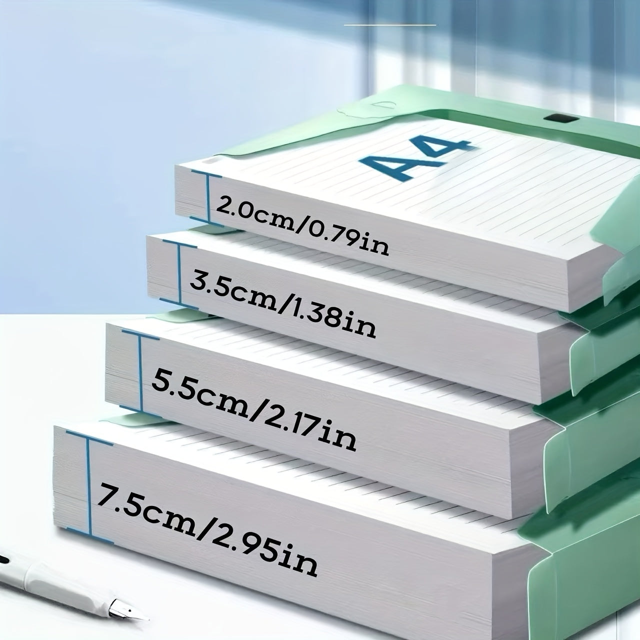 5pcs of Morandi File Boxes, Thickened PP Office Supplies, Foldable A4 Vintage Color Document Storage Boxes