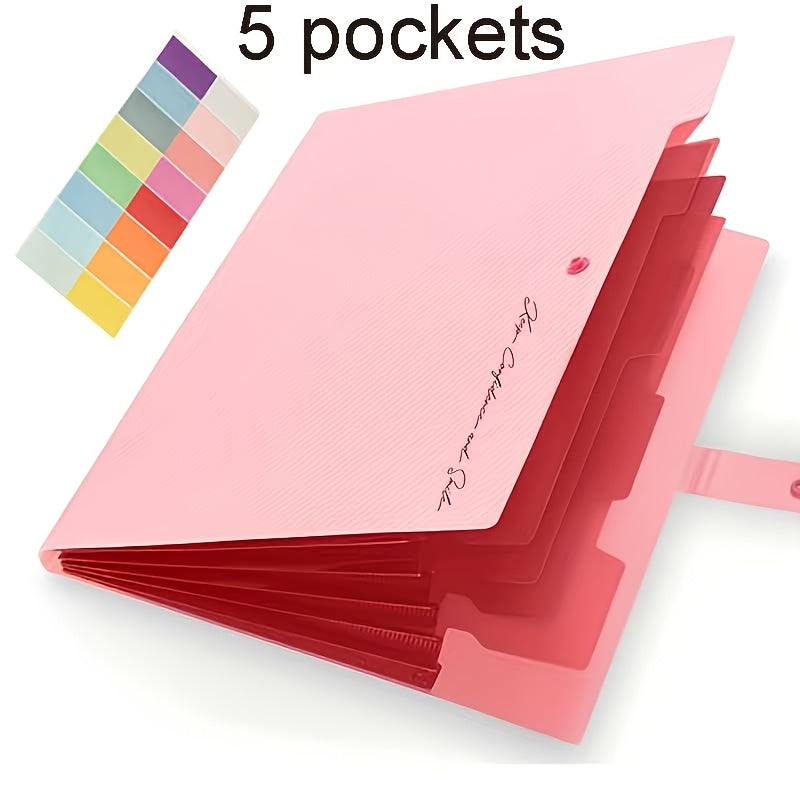 5\u002F8\u002F12-pocket Organ File Bag Expansion Clip, 9.45*12.8 Inches, Suitable for Important Documents. It Comes with a Label and Is a Portable Storage Bag, Suitable for Use in Offices, Homes and Schools