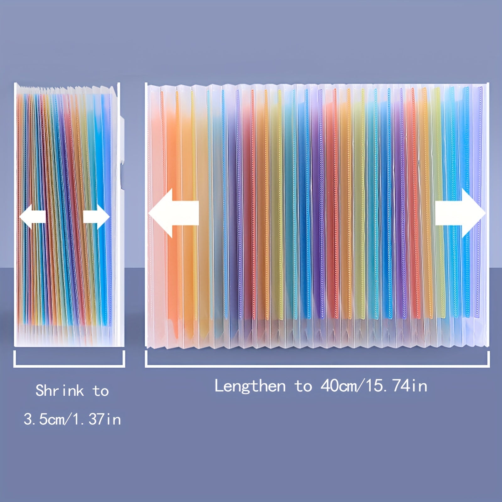 1pc, 25 layers, A4 large capacity transparent expandable folder, rainbow student storage bag, can hold 2000 sheets, suitable for office, home, school, file storage bag, document receipt