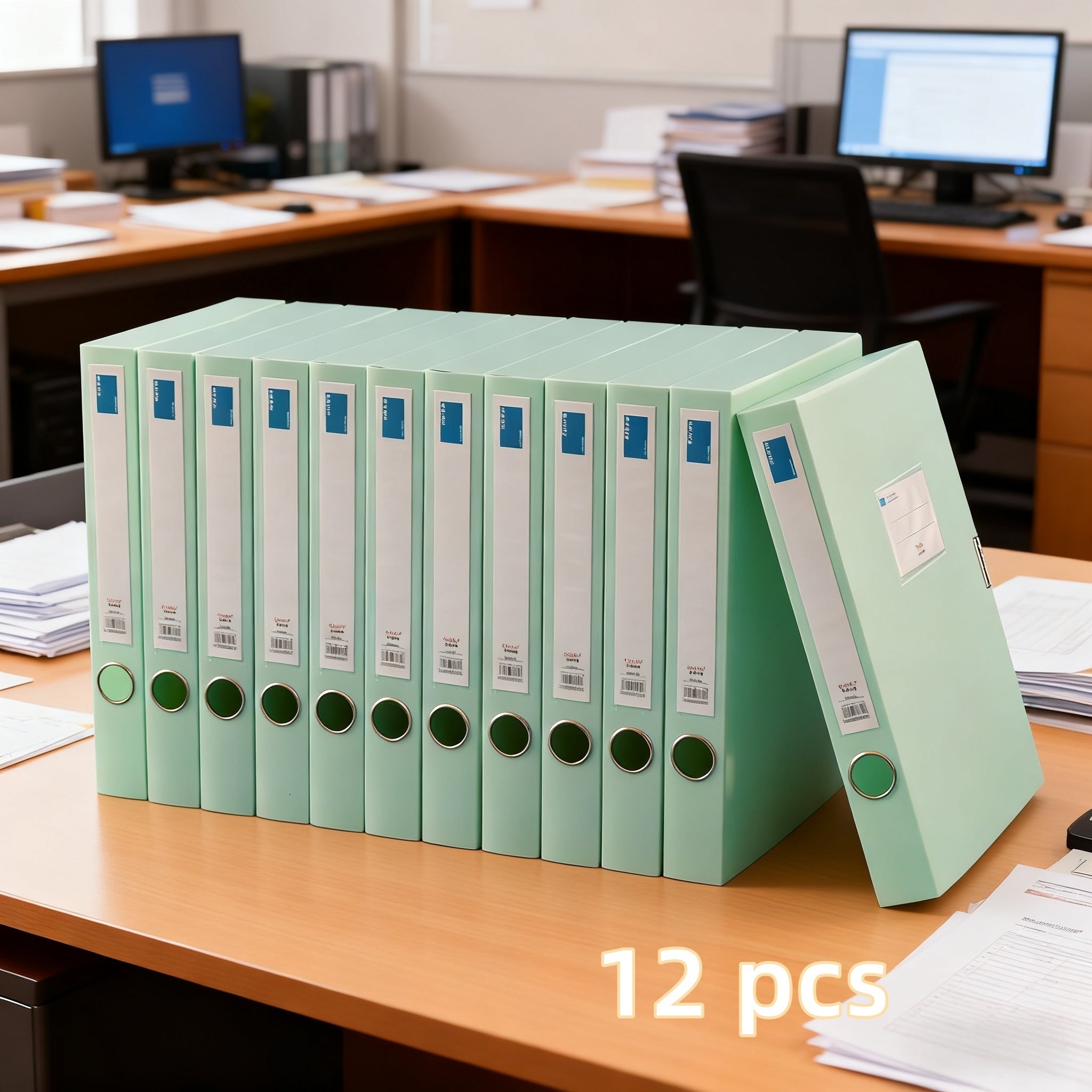 Set of 12 Thick A4 File Boxes for Office Document Storage And Receipt Organization