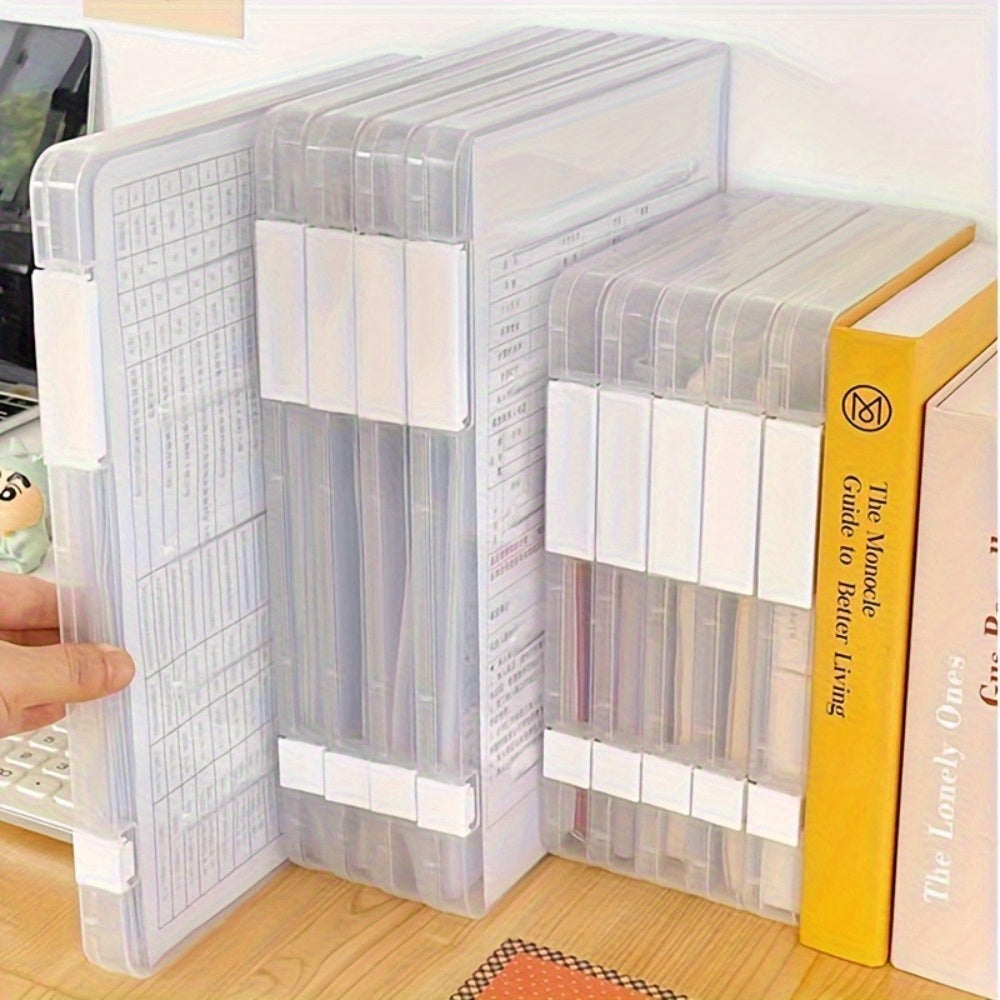 5pcs A4 File Storage Box, Transparent Data Archive Storage Box, File Sorting Box Suitable for Home, Office, School