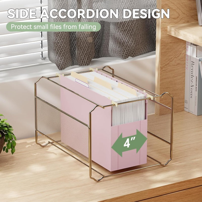 6 Pack Heavy-Duty Plastic Hanging File Folders with 4\