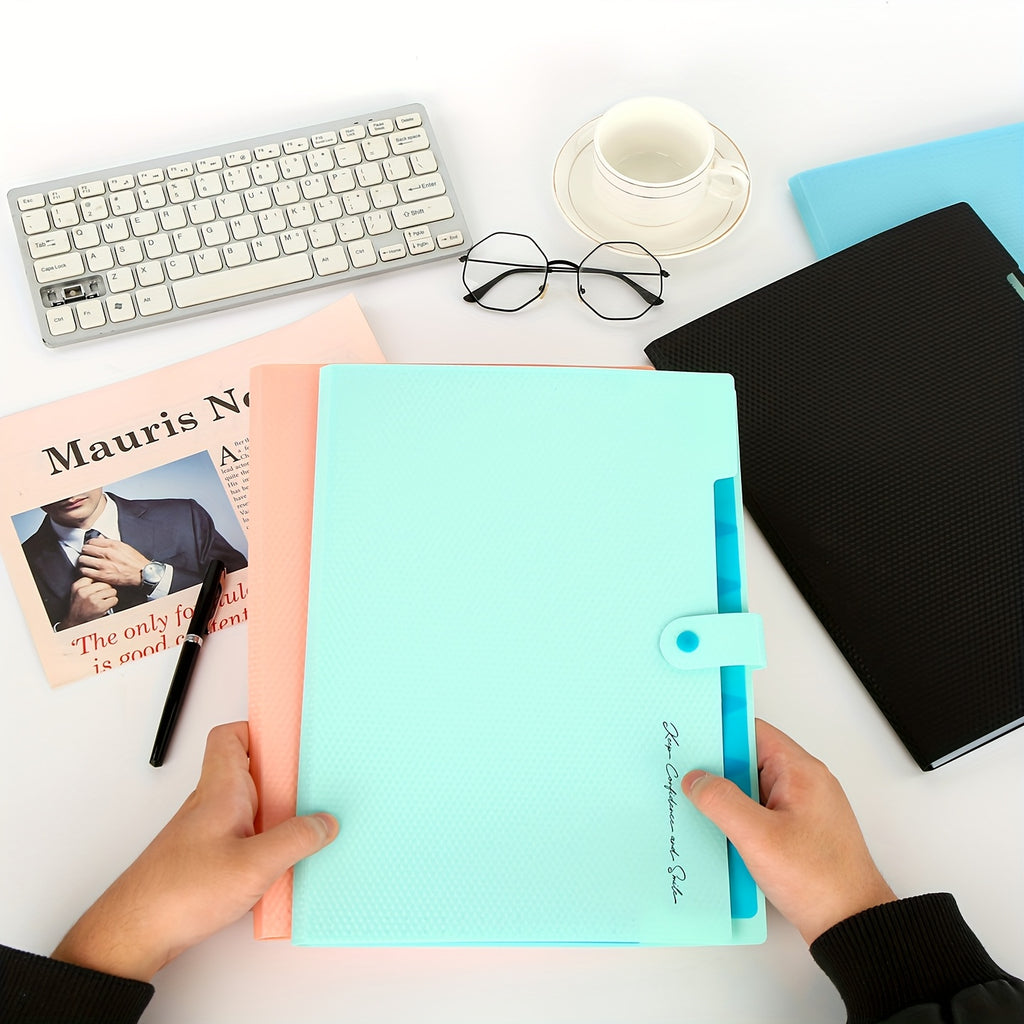 5\u002F8\u002F12-pocket Organ File Bag Expansion Clip, 9.45*12.8 Inches, Suitable for Important Documents. It Comes with a Label and Is a Portable Storage Bag, Suitable for Use in Offices, Homes and Schools