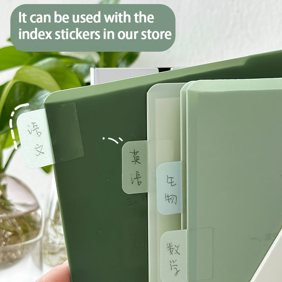 Set of 5 Gradient L-Shaped Folders, a Large-Capacity Storage Box for Documents And Exam Papers, School Supplies, Student Materials, And an Organizer for Office And Home Exam Papers - Durable Plastic File Organizer with Labeled Space