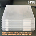5pcs A4 File Storage Box, Transparent Data Archive Storage Box, File Sorting Box Suitable for Home, Office, School