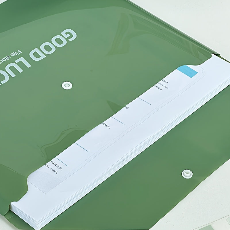 Morandi Style Set of 5 Gradient Color Folders - Thick And Spacious, Document Bags, School Supplies, Student Essentials, Office And Home Exam Paper Organizers - Durable Plastic File Organizers with Labeled Space, Office Accessories | Transparent Fold