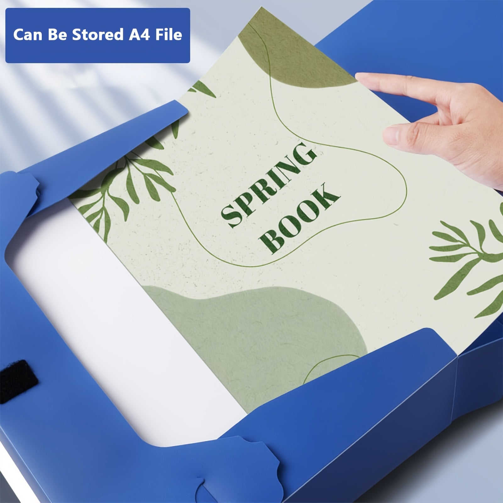 5pcs A4 Plastic File Organizer Box with Lid Blue Document Storage for Office Home Bank Archives Filing Cabinet School Supplies Organization System Legal Document Storage Tax Record Management