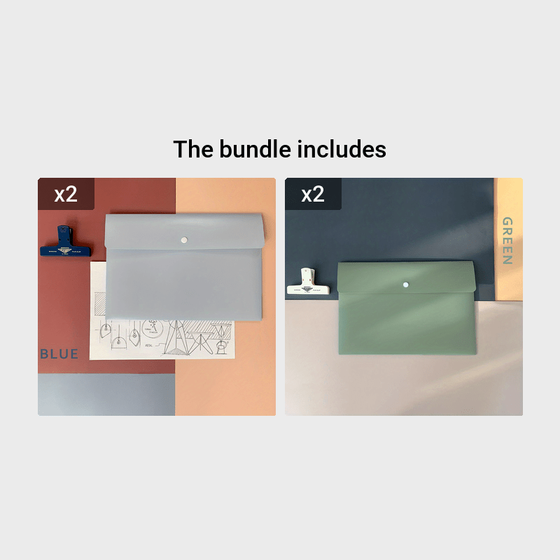 1pc A4 Easy Button File Folder - Document Organizer with 3 Color Options - Perfect for School, Home, Work, and Office Organization