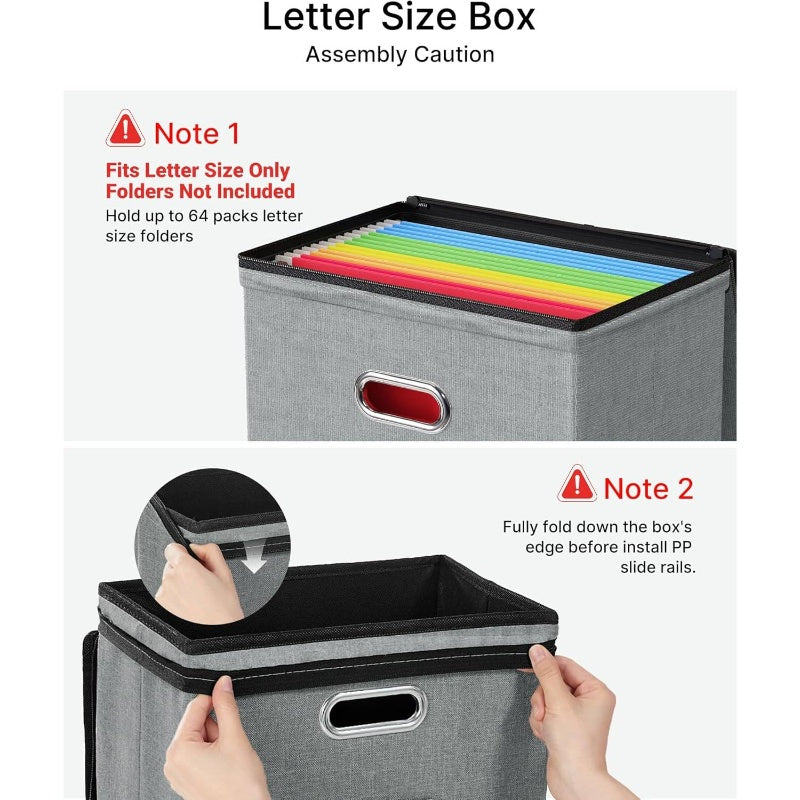 6 Packs Cardboard File Organizer Box | Includes 1 Pack Zippers for Enhanced Security and Organization