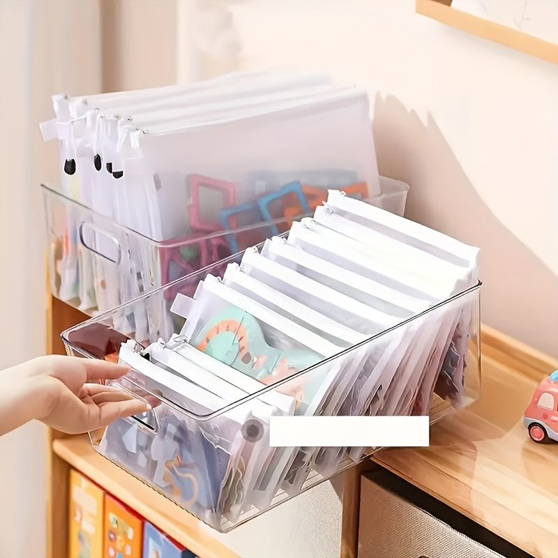 12pcs Large-capacity Office Mesh Zipper Bag Set in Three Sizes, Featuring Mesh Design Transparent Document Holders, Pencil Cases, Puzzle Storage Bags, Zippered Briefcases, Portable Travel Organizers, and Graduation Season Gifts