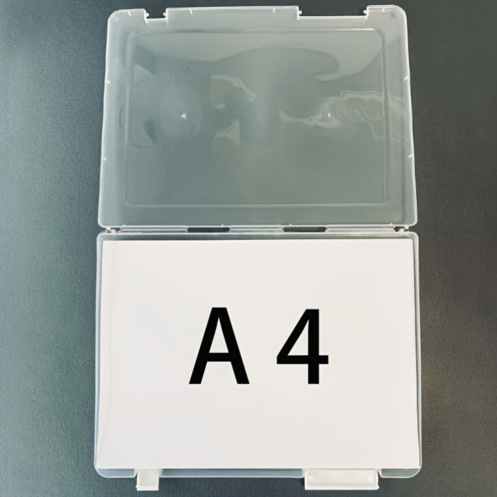 5pcs A4 File Storage Box, Transparent Data Archive Storage Box, File Sorting Box Suitable for Home, Office, School
