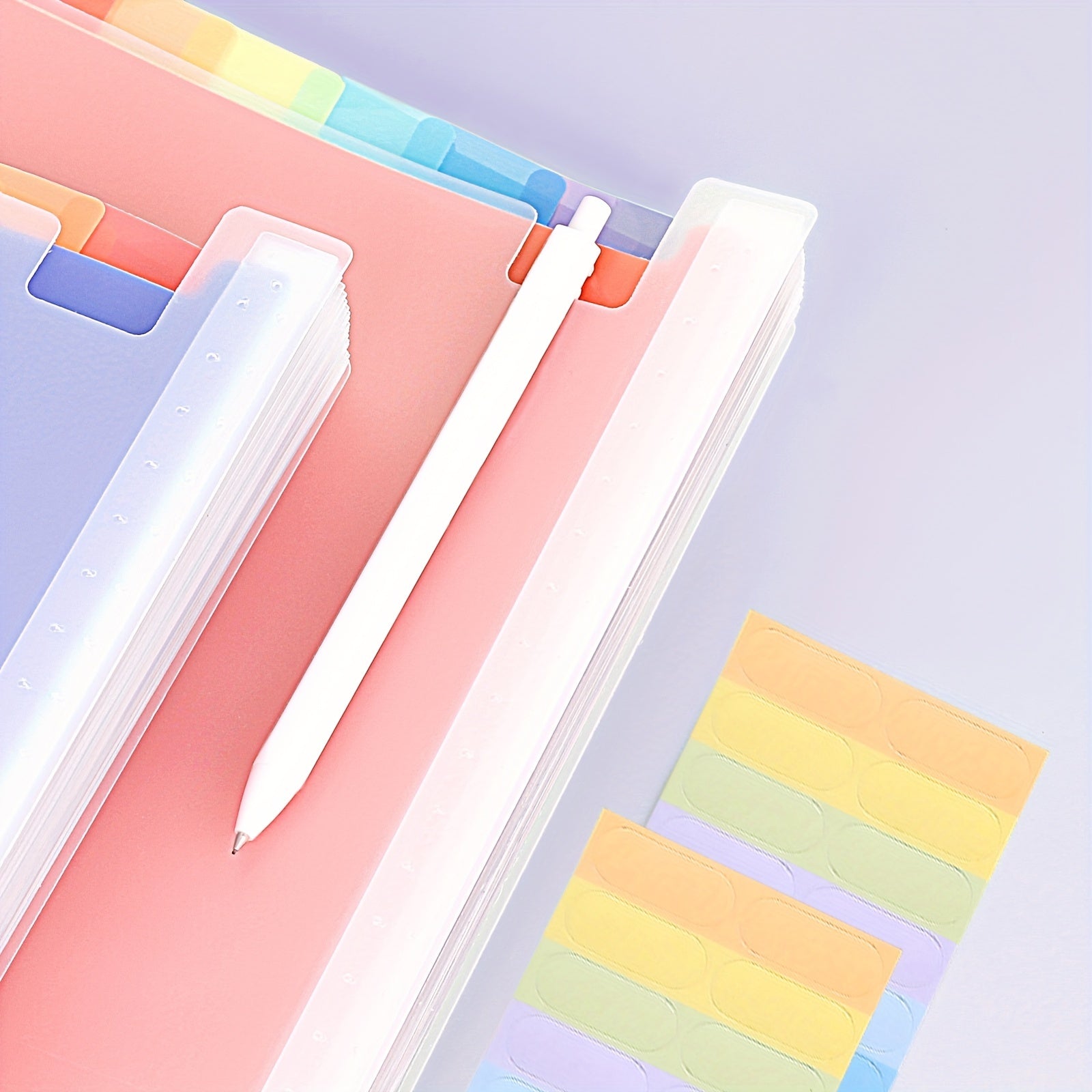 1pc, 25 layers, A4 large capacity transparent expandable folder, rainbow student storage bag, can hold 2000 sheets, suitable for office, home, school, file storage bag, document receipt