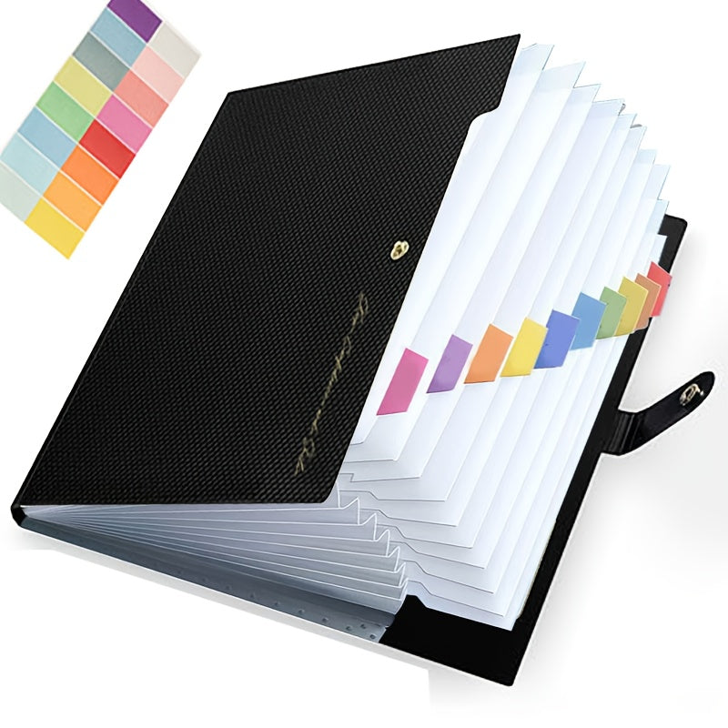 5\u002F8\u002F12-pocket Organ File Bag Expansion Clip, 9.45*12.8 Inches, Suitable for Important Documents. It Comes with a Label and Is a Portable Storage Bag, Suitable for Use in Offices, Homes and Schools