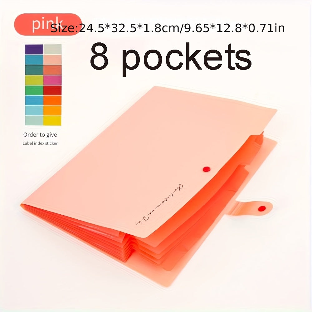 5\u002F8\u002F12-pocket Organ File Bag Expansion Clip, 9.45*12.8 Inches, Suitable for Important Documents. It Comes with a Label and Is a Portable Storage Bag, Suitable for Use in Offices, Homes and Schools