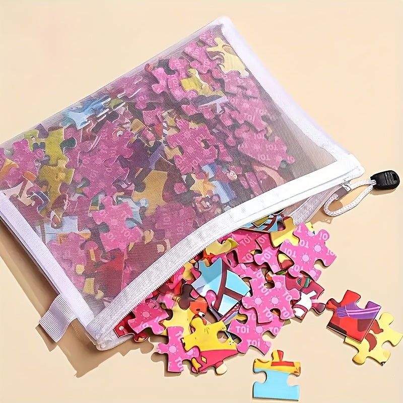 12pcs Large-capacity Office Mesh Zipper Bag Set in Three Sizes, Featuring Mesh Design Transparent Document Holders, Pencil Cases, Puzzle Storage Bags, Zippered Briefcases, Portable Travel Organizers, and Graduation Season Gifts