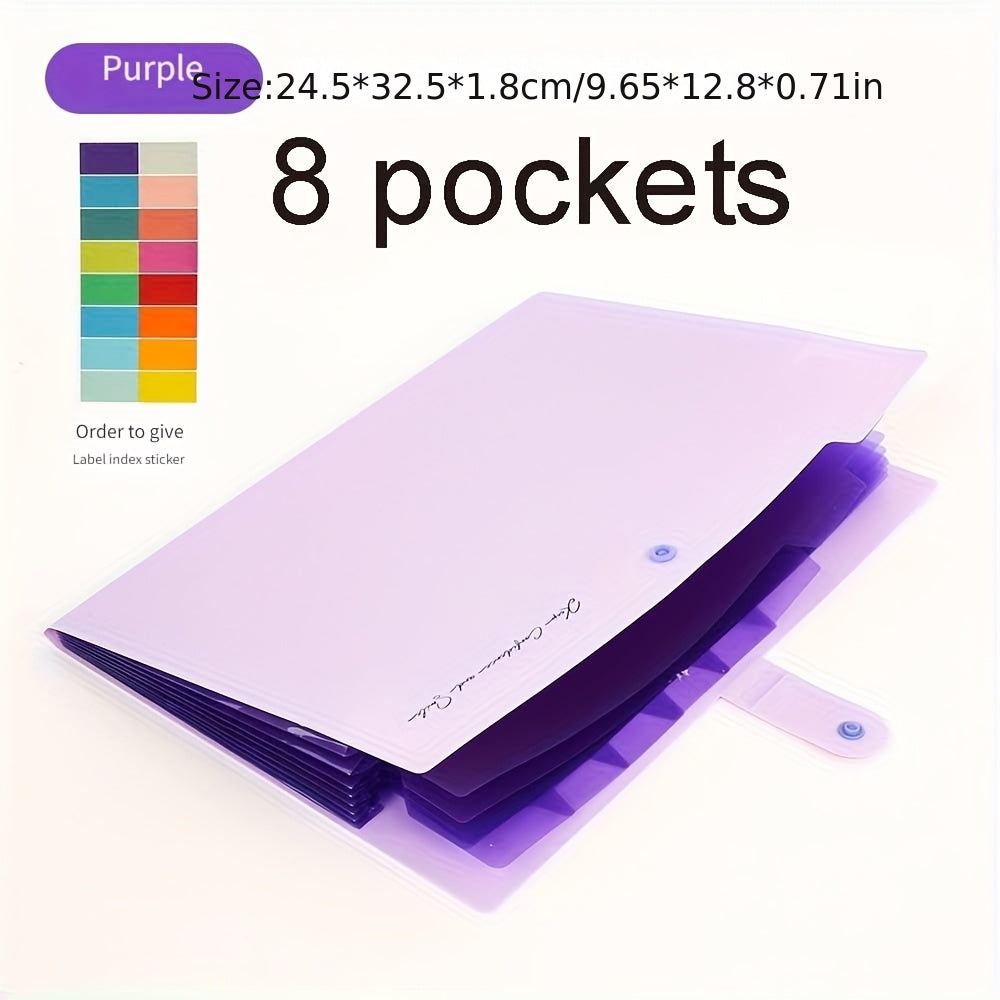 5\u002F8\u002F12-pocket Organ File Bag Expansion Clip, 9.45*12.8 Inches, Suitable for Important Documents. It Comes with a Label and Is a Portable Storage Bag, Suitable for Use in Offices, Homes and Schools