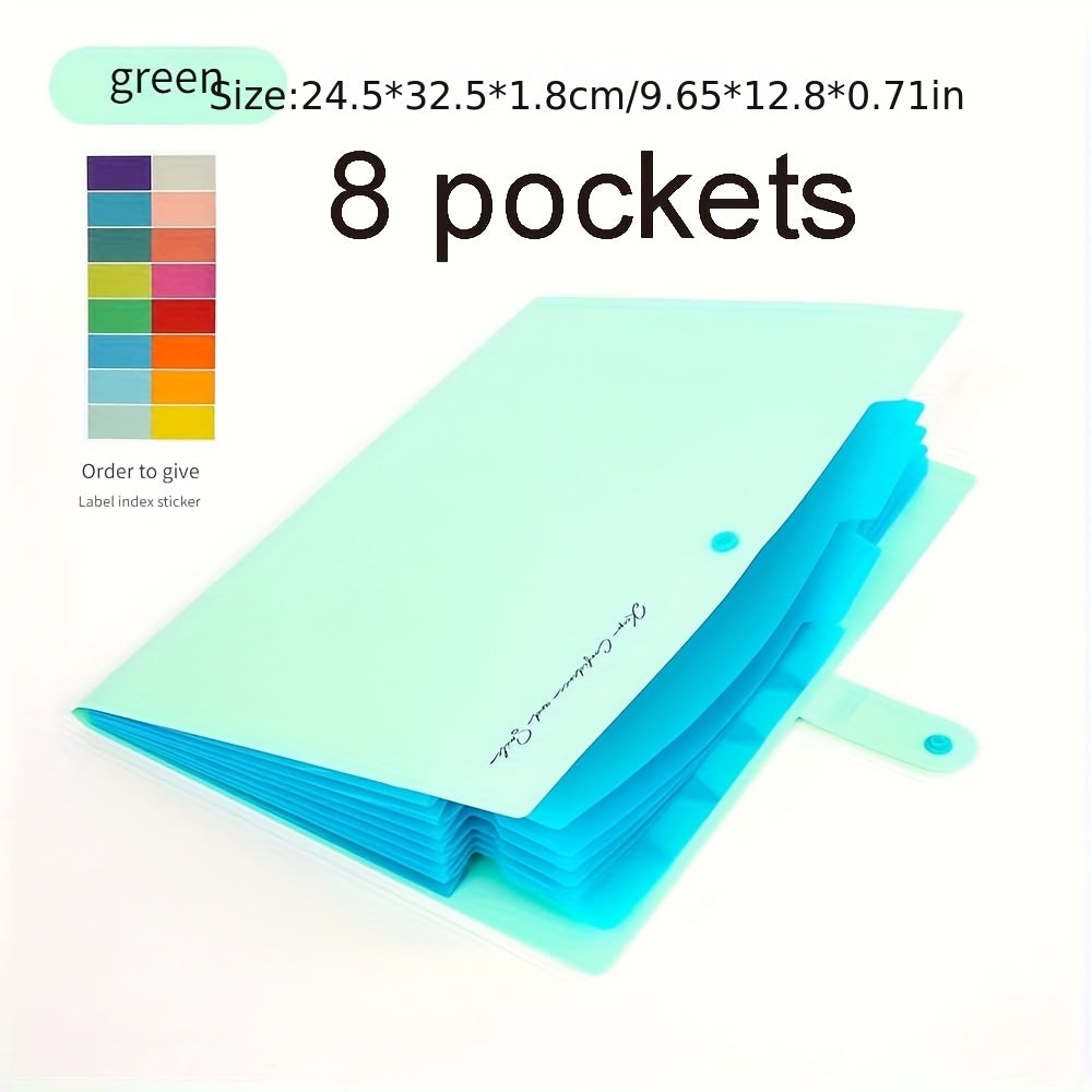 5\u002F8\u002F12-pocket Organ File Bag Expansion Clip, 9.45*12.8 Inches, Suitable for Important Documents. It Comes with a Label and Is a Portable Storage Bag, Suitable for Use in Offices, Homes and Schools