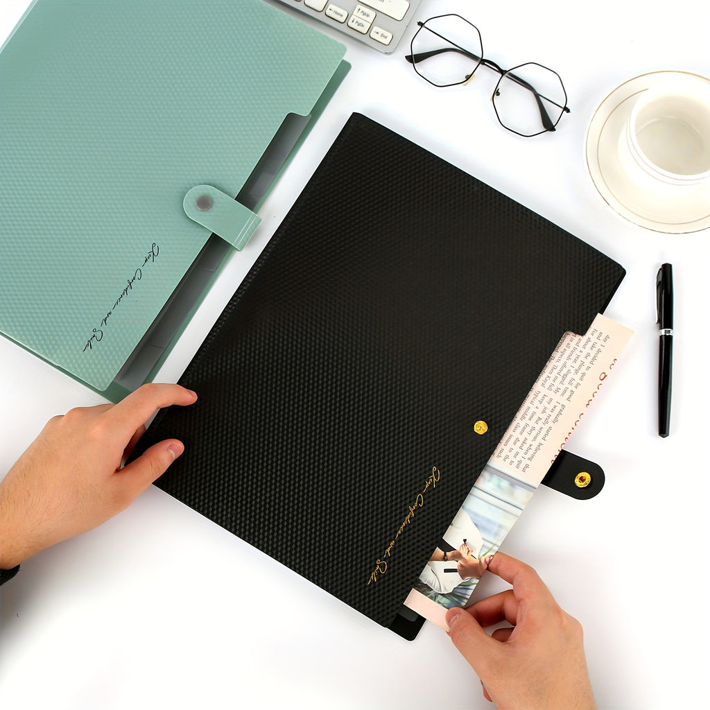 5\u002F8\u002F12-pocket Organ File Bag Expansion Clip, 9.45*12.8 Inches, Suitable for Important Documents. It Comes with a Label and Is a Portable Storage Bag, Suitable for Use in Offices, Homes and Schools