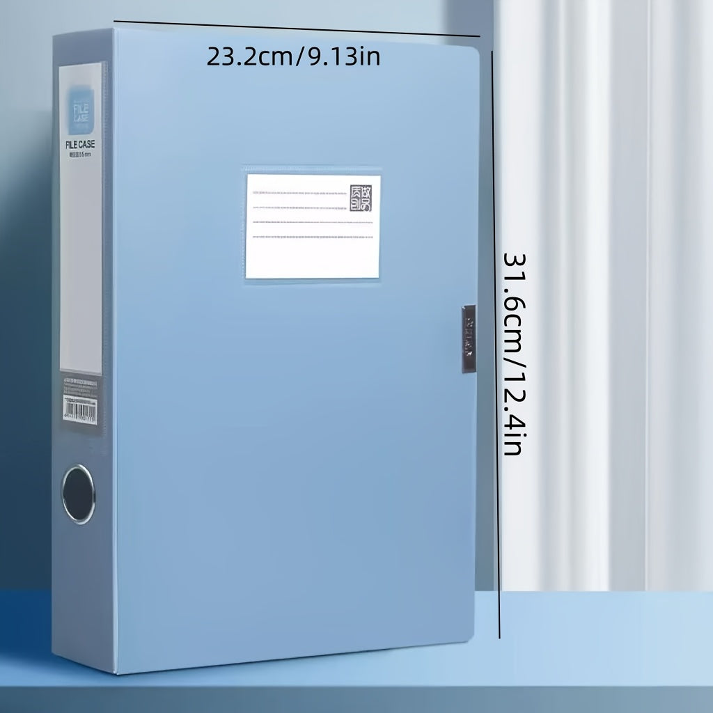 5pcs of Morandi File Boxes, Thickened PP Office Supplies, Foldable A4 Vintage Color Document Storage Boxes