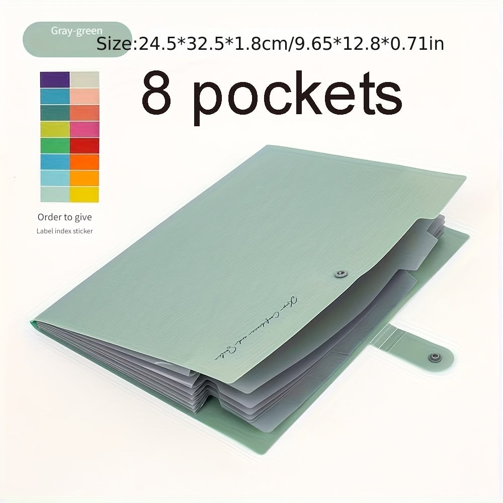 5\u002F8\u002F12-pocket Organ File Bag Expansion Clip, 9.45*12.8 Inches, Suitable for Important Documents. It Comes with a Label and Is a Portable Storage Bag, Suitable for Use in Offices, Homes and Schools