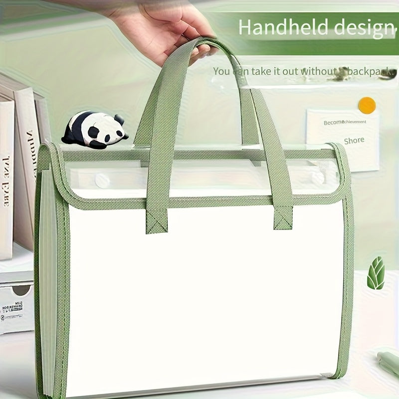 The PVC organ file holder has 13 pockets, suitable for A4 envelope size transparent folders. The multi-layer file bag is suitable for families, schools and offices, and is transparent and visible