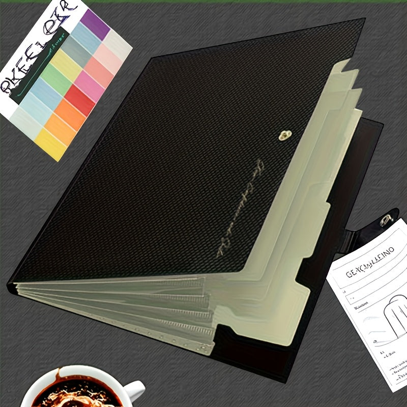 5\u002F8\u002F12-pocket Organ File Bag Expansion Clip, 9.45*12.8 Inches, Suitable for Important Documents. It Comes with a Label and Is a Portable Storage Bag, Suitable for Use in Offices, Homes and Schools