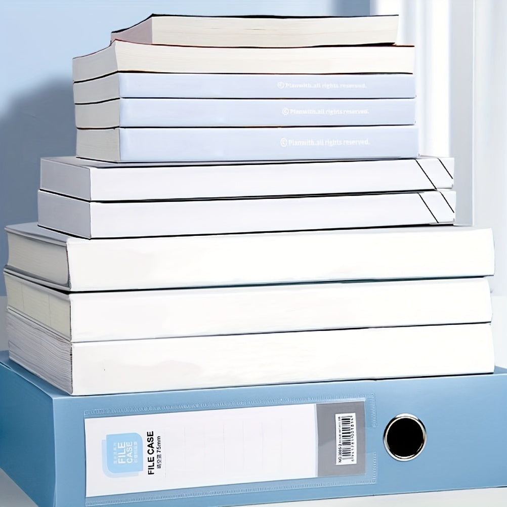 5pcs of Morandi File Boxes, Thickened PP Office Supplies, Foldable A4 Vintage Color Document Storage Boxes