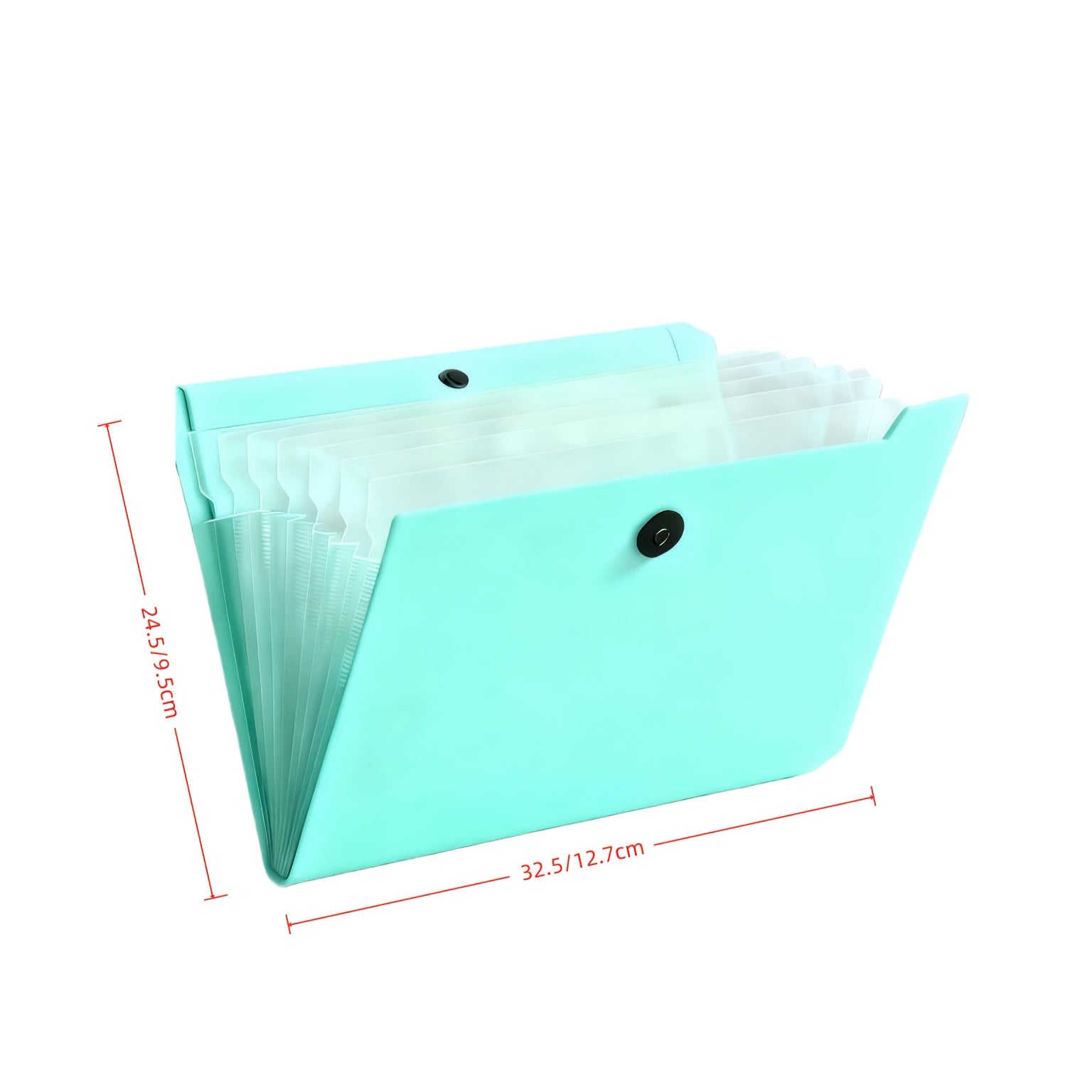 Expandable File Organizer in Light Blue A4 Size with a Handle, Suitable for Students, Business Use, And Travel
