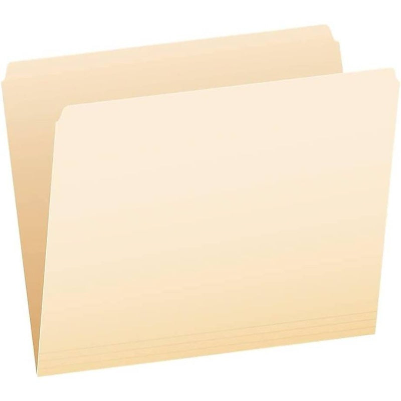 752 File Folders, Straight Cut, Top Tab, Letter, Manila Box of Natural, Non-Woven, Office Supplies, School Supplies, Organizing Folders, File Storage, File Organizer, File Cabinet