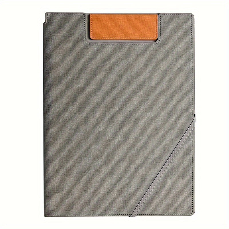 1pc Large Capacity Storage Document Bag Made Of A4 Faux Leather, Versatile Folder for Business Office Documents And Archives