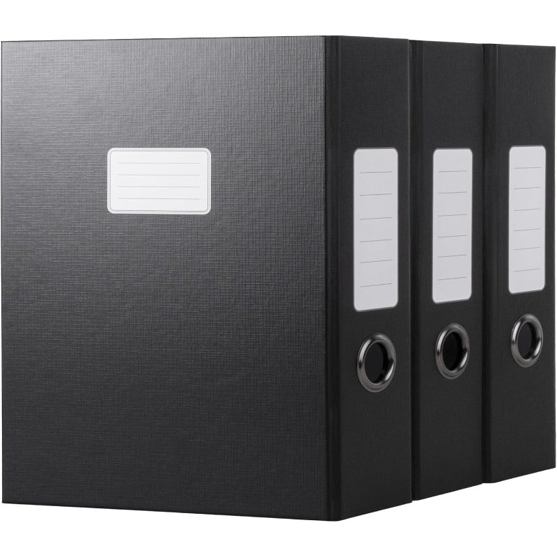 JiaWei Black Storage File BoxesDocument File Folder A4 Archives Cases with Lid 9. 4×3×12. 5 Inches Filing Box for Office and School 3 Pack, Paper Storage Box, Paper Storage Containers